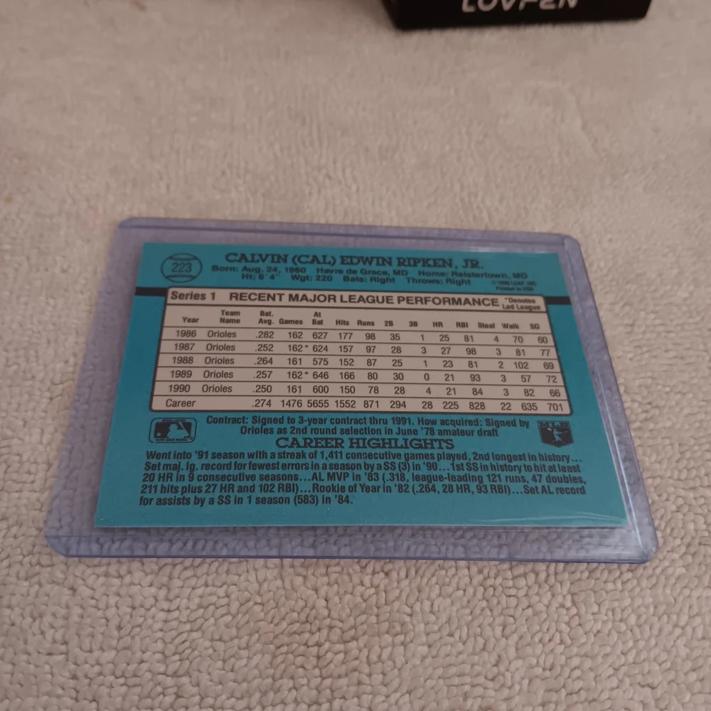 Donruss Baseball Card Protective Case - Clear Plastic Card Holder